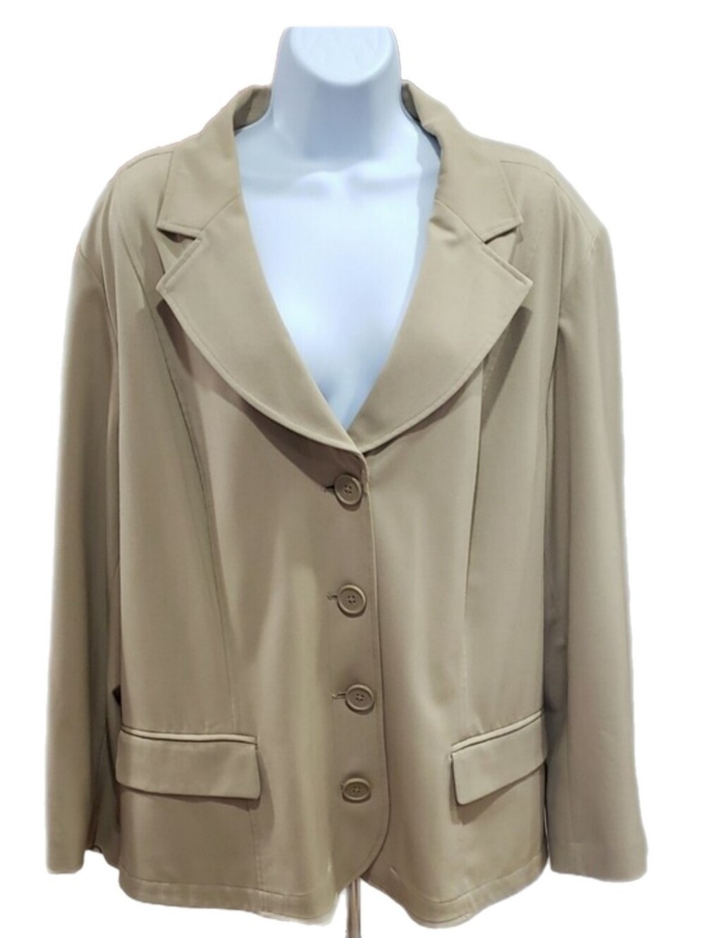 Lane Bryant, Beige Cream Tailored Blazer Jacket, Size 26-28W